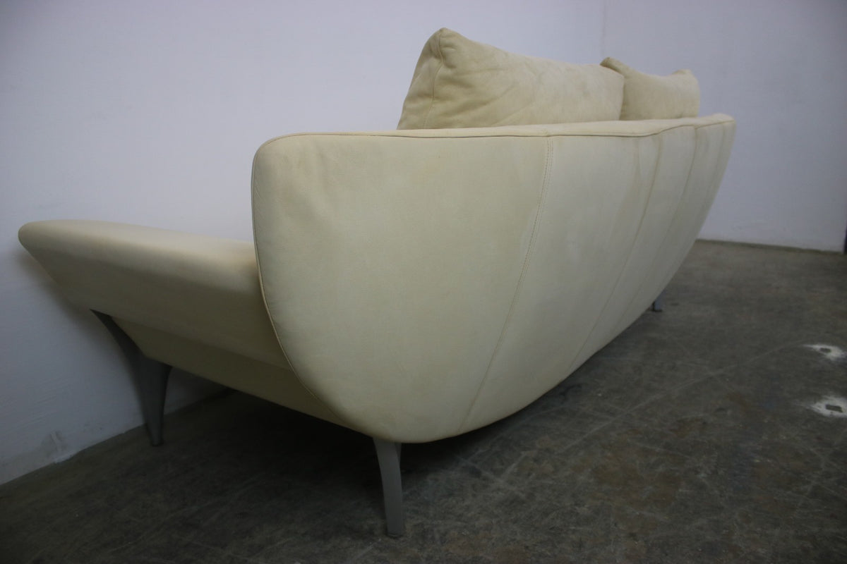 Rolf Benz Modell1600 Couch Gelb Veloursleder Dreisitzer Funktion Sofa | Rolf Benz - Bild 10