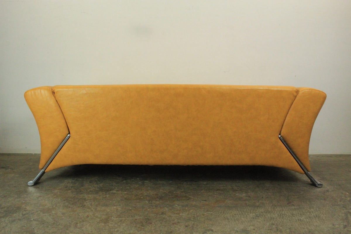 Rolf Benz 322 Clubsofa–Dreisitzer Designer Couch Neu Bezogen Gelb Leder | Rolf Benz - Bild 7