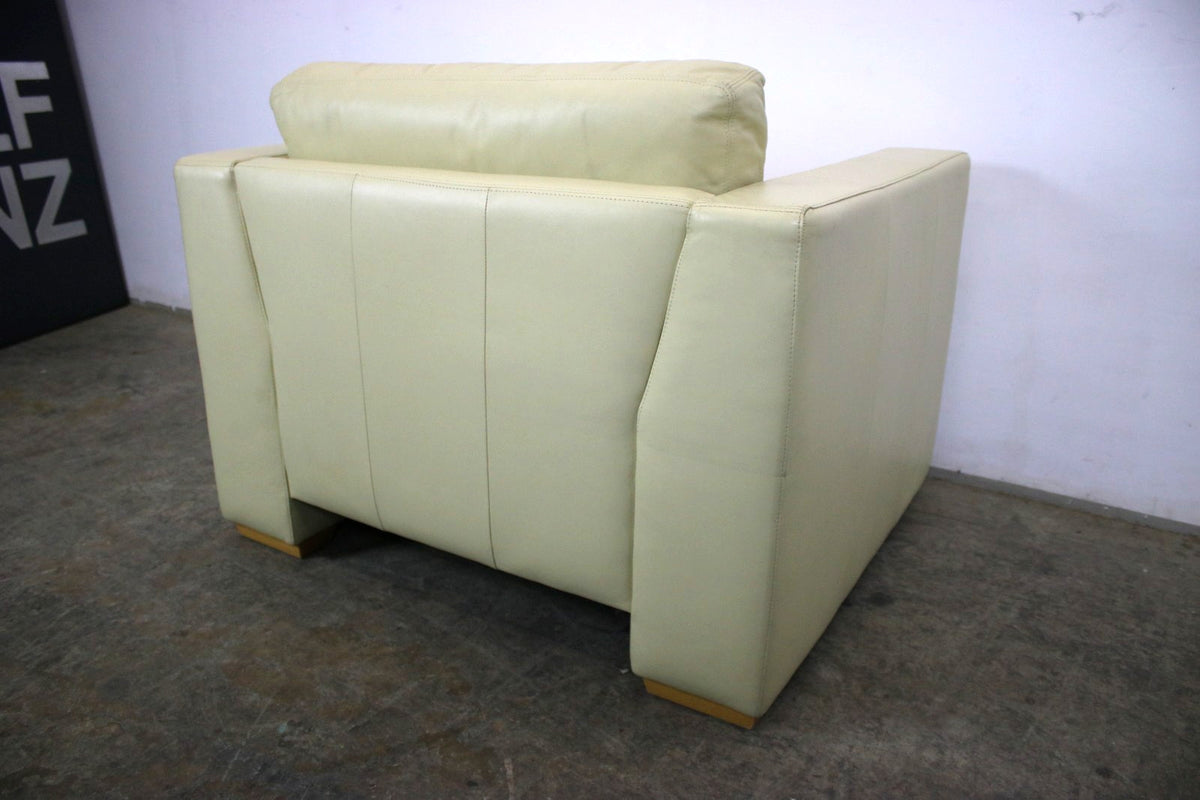 Designer Sessel von Musterring Leder Creme Einsitzer Sofa | Musterring - Bild 8
