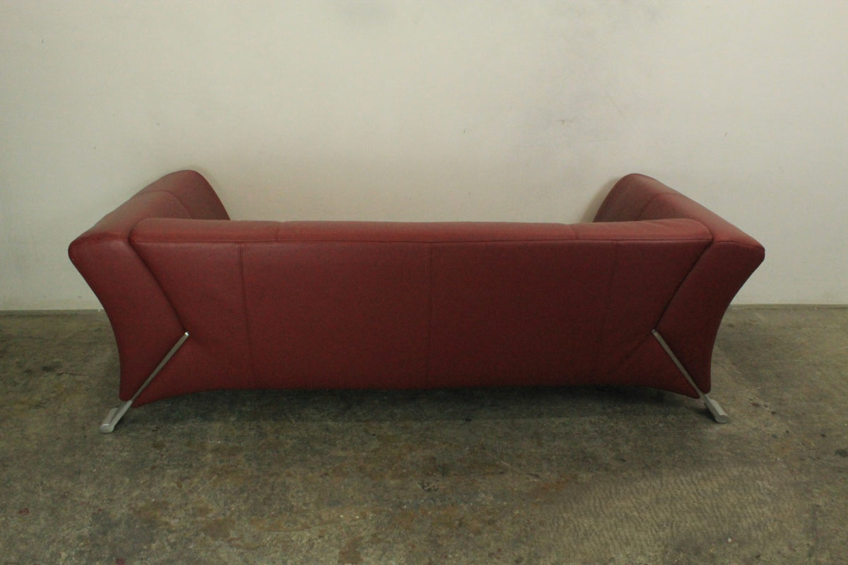Rolf Benz 322 Club Sofa Dreisitzer Designer Couch Echtleder Rot | Rolf Benz - Bild 10