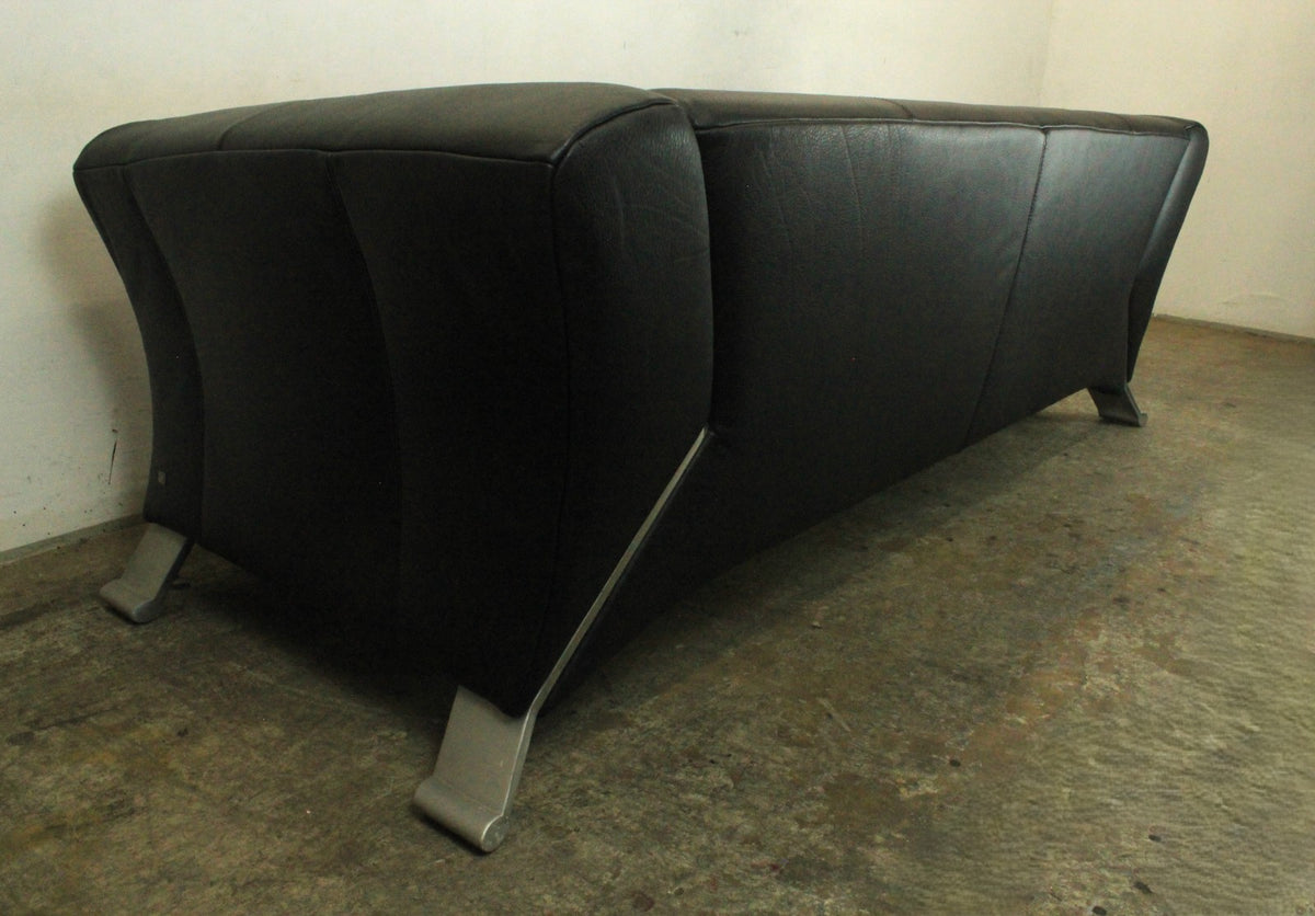 Rolf Benz 322 Club Sofa Dreisitzer Designer Couch Echtleder Jet Black | Rolf Benz - Bild 10