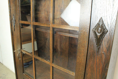 Jugendstil Bücherschrank Bücherregal Vitrine Eiche Antik | Reinstein Möbel - Bild 5
