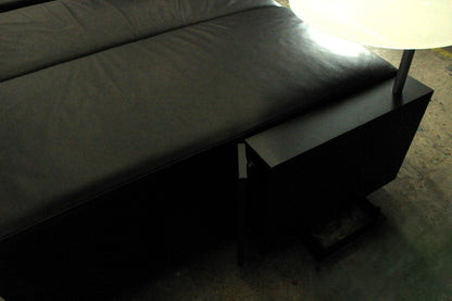 Walter Knoll Designer Loungemodule Sofa Couch Schwarz Leder& Weiße Glastische | Walter Knoll - Bild 9