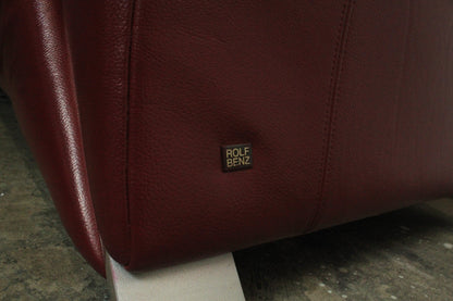 Rolf Benz 322 Club Sofa Zweieinhalbsitzer Designer Couch Echtleder Oxblood Rot | Rolf Benz - Bild 6