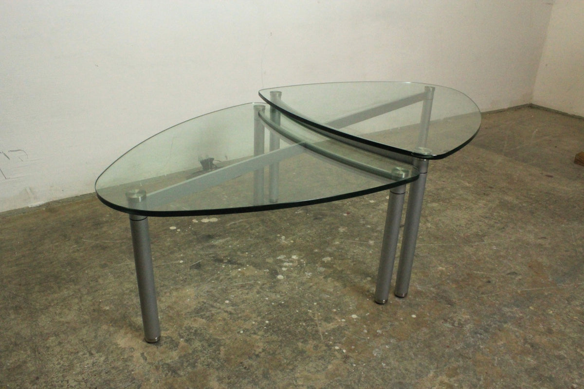 Designer Couchtisch Von Rolf Benz 2-Teilig Mit Glasplatte | Rolf Benz - Bild 3