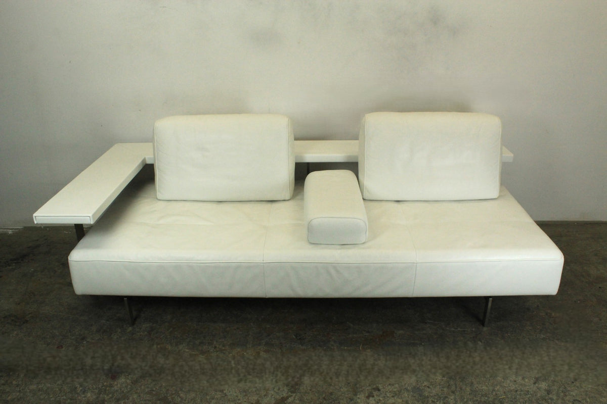 Rolf Benz Dono6100 Couch Liege Dreisitzer Weiß Leder Designer Sofa | Rolf Benz - Bild 3