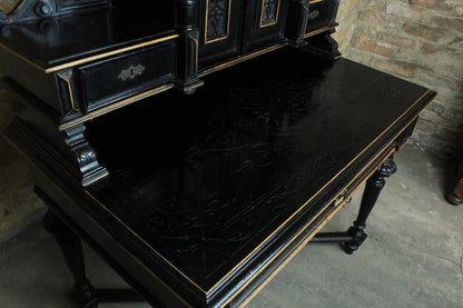 Eleganter Gründerzeit Damensekretär Schreibtisch Eiche Antik um 1880 | GRÜNDERZEIT - Bild 7