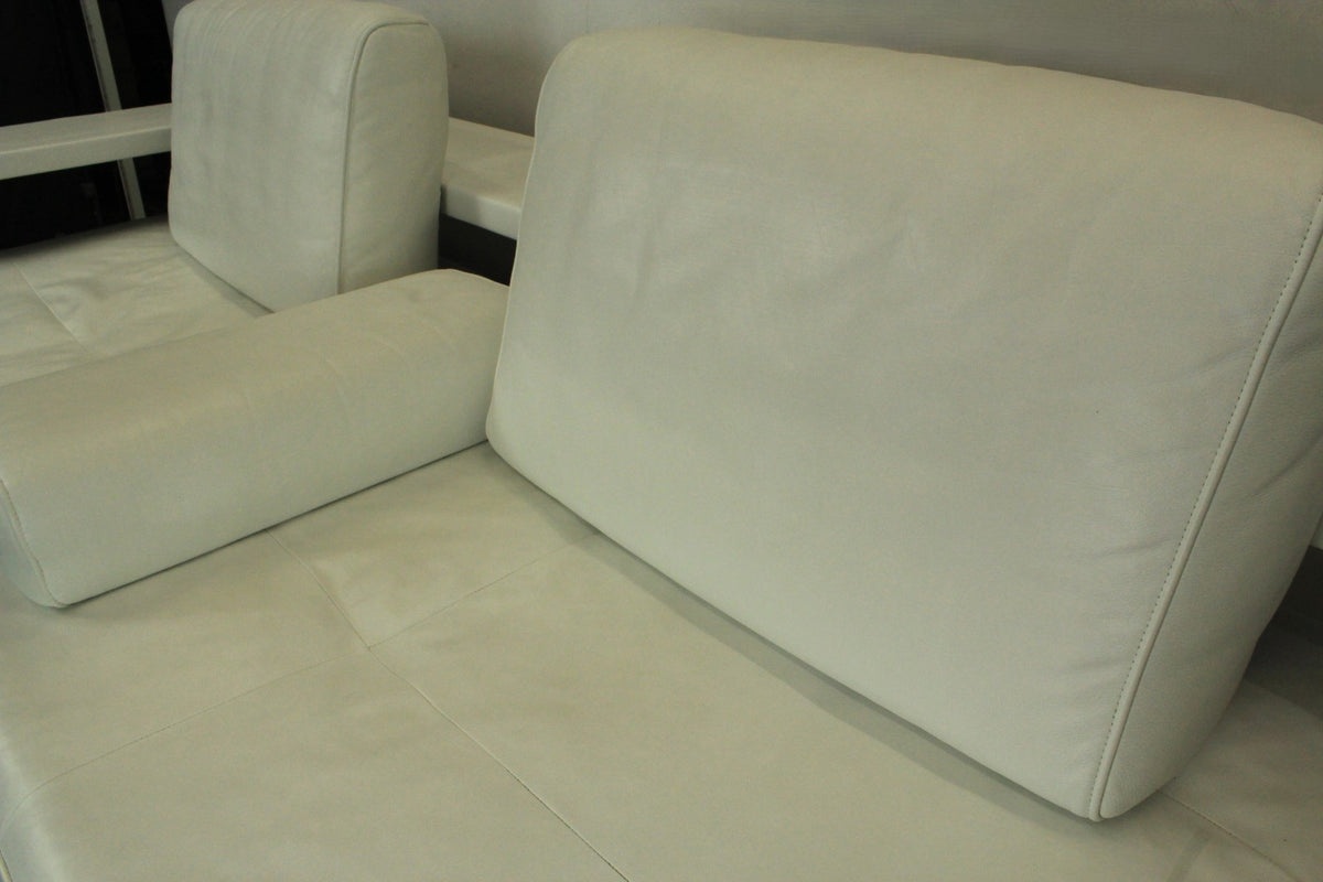 Rolf Benz Dono6100 Couch Liege Dreisitzer Weiß Leder Designer Sofa | Rolf Benz - Bild 9