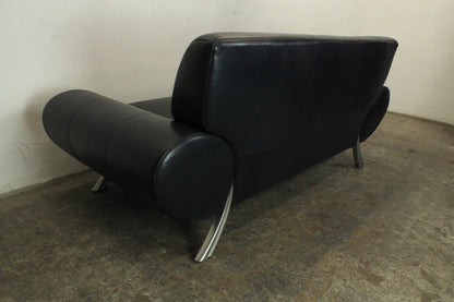 Rolf Benz 545 Designer Couch Zweisitzer Sofa Blau Echtleder | Rolf Benz - Bild 10