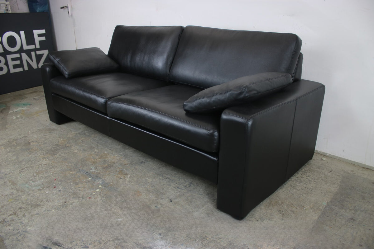 COR Conseta Dreisitzer Couch Designer Echtleder Schwarz Sofa | Cor - Bild 4