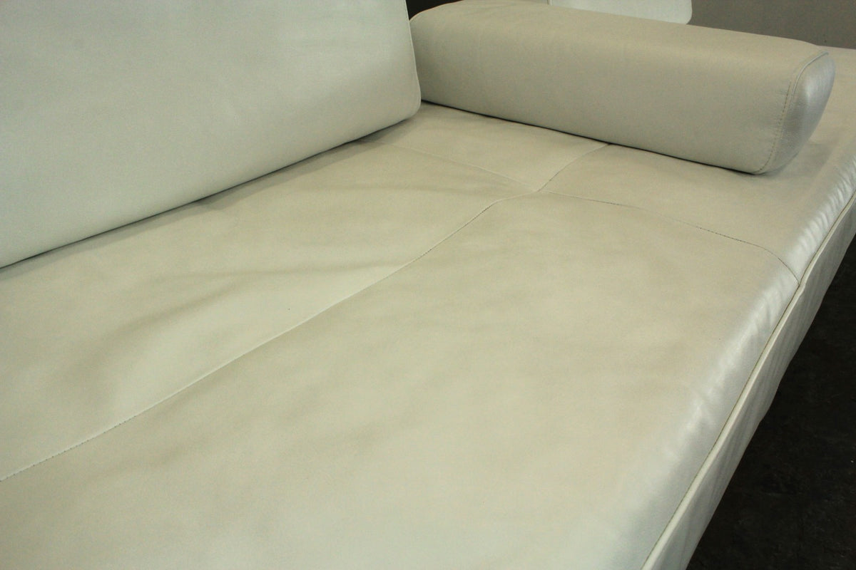 Rolf Benz Dono6100 Couch Liege Dreisitzer Weiß Leder Designer Sofa | Rolf Benz - Bild 6