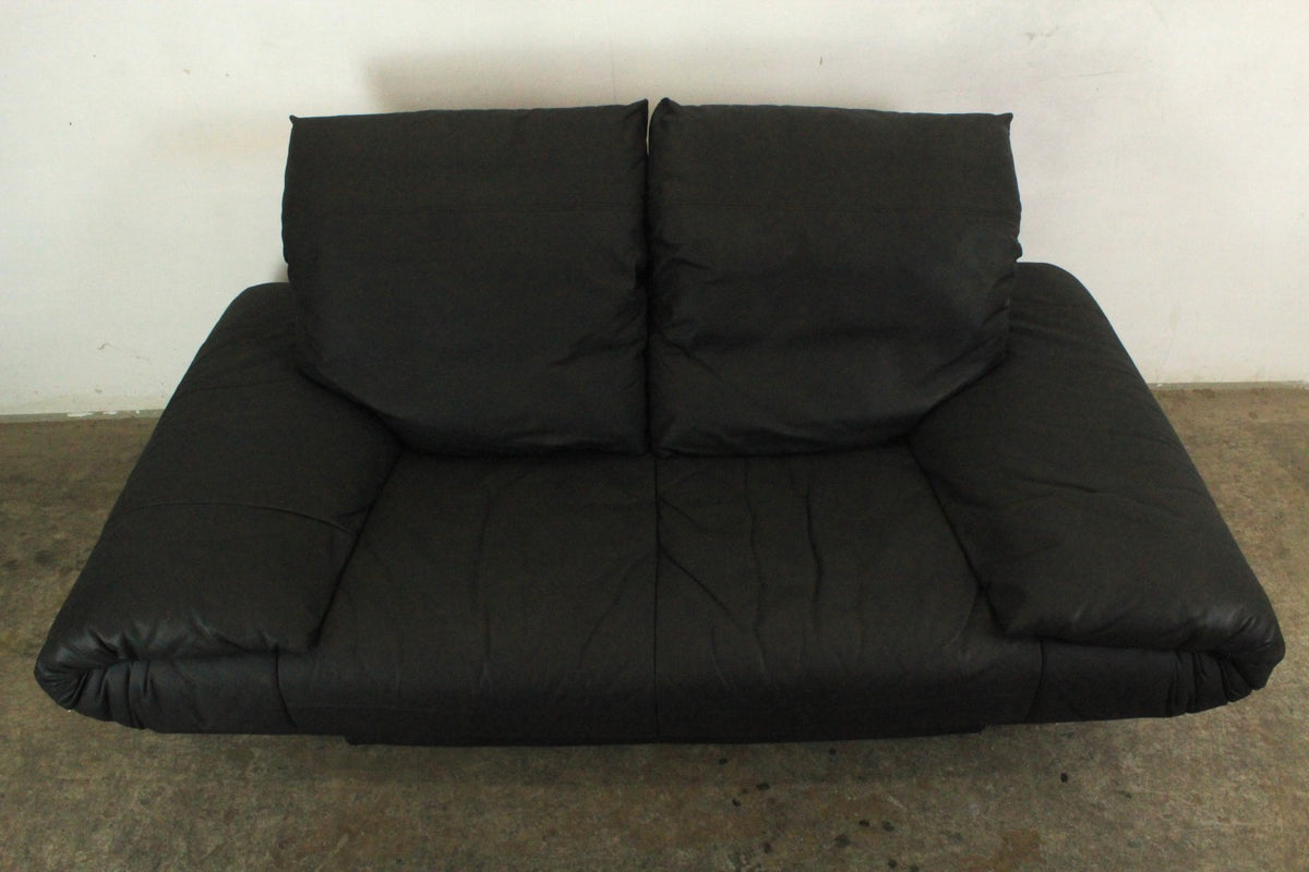 Rolf Benz AK 345 Schwarz Zweisitzer Couch Vintage Designer Sofa | Rolf Benz - Bild 3