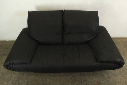 Rolf Benz AK 345 Schwarz Zweisitzer Couch Vintage Designer Sofa | Rolf Benz - Bild 3