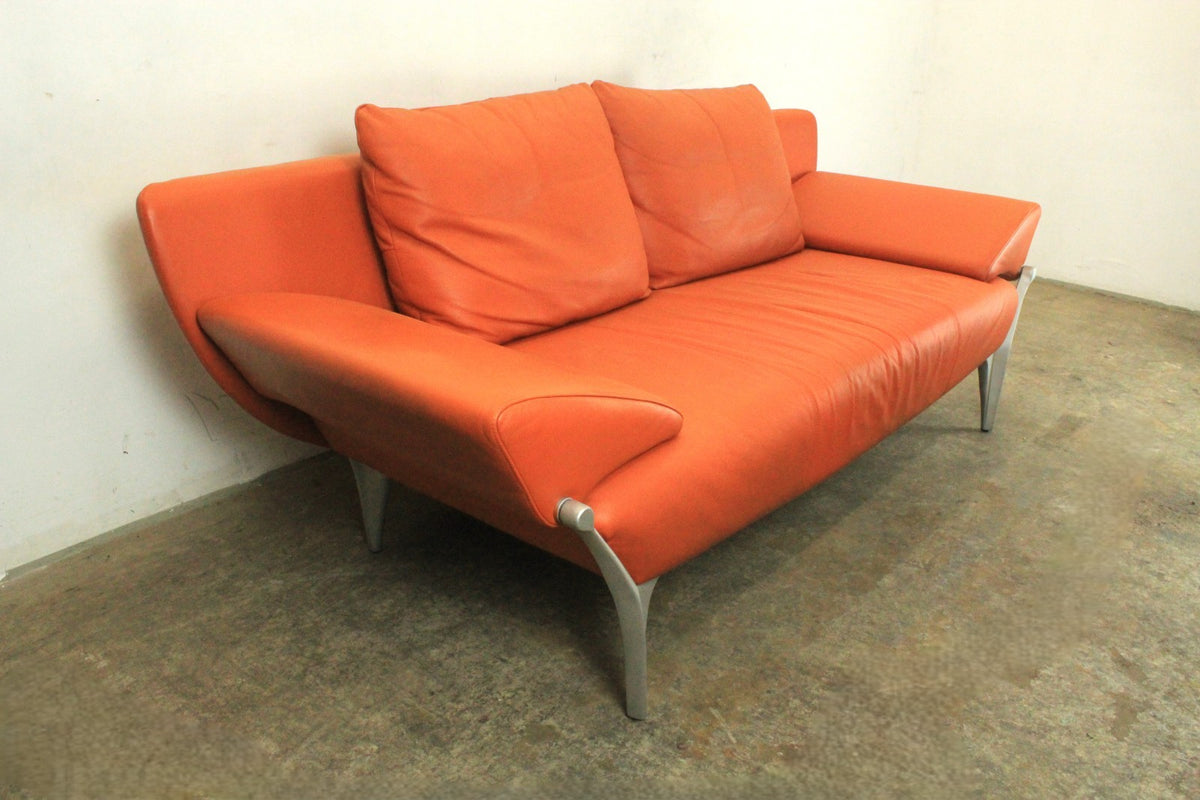 Rolf Benz 1600 Couch 3-Sitzer Sofa & 2 x ST-SE-7500 Sessel Garnitur Leder Cognac | Rolf Benz - Bild 3