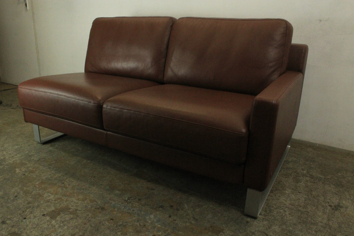 Rolf Benz EGO Designer Couch Garnitur Dreisitzer & Zweisitzer Leder Sofa Braun | Rolf Benz - Bild 8