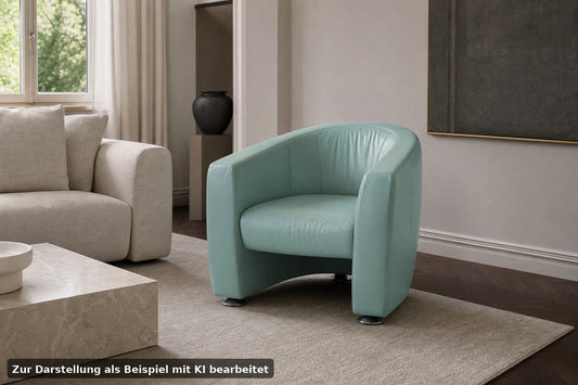 Rolf Benz EGO Sessel Einsitzer Sofa Echtleder Mintgrün Designer | Rolf Benz - Bild 1