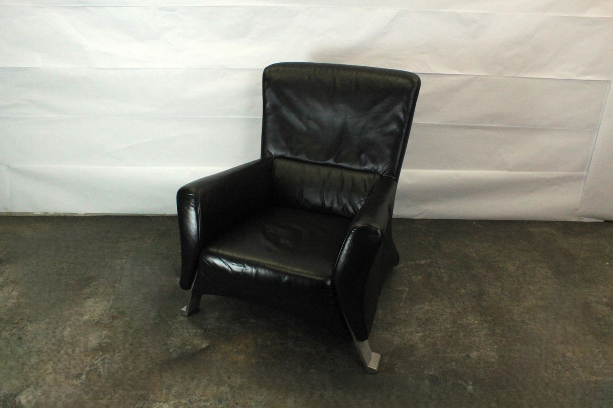 ROLF BENZ 322 | 1-SITZER | SCHWARZ LEDER | DESIGNER SESSEL | Rolf Benz - Bild 4