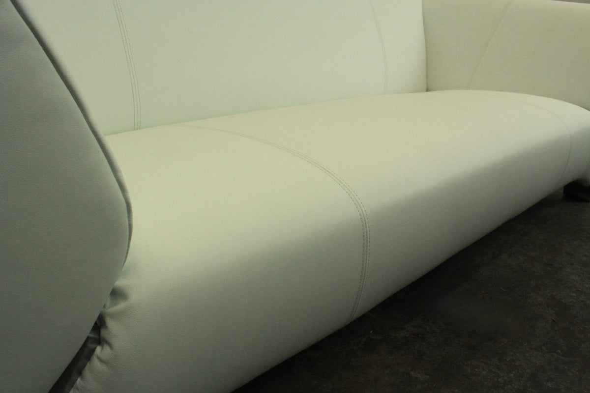 ROLF BENZ 322 | 3-SITZER | WEISS LEDER | DESIGNER SOFA | Rolf Benz - Bild 9