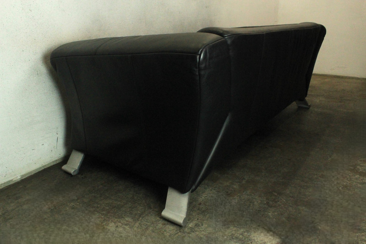 ROLF BENZ 322 | 2,5-SITZER | SCHWARZ LEDER | DESIGNER SOFA | Rolf Benz - Bild 10