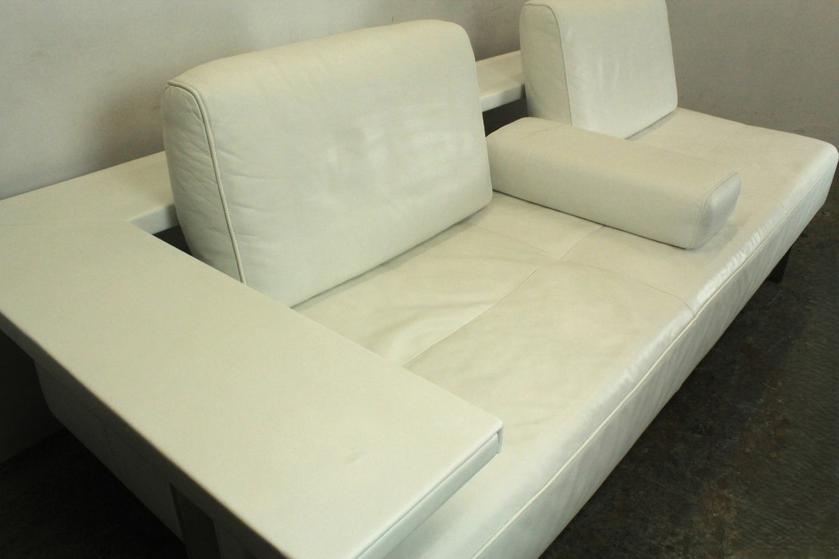 Rolf Benz Dono6100 Couch Liege Dreisitzer Weiß Leder Designer Sofa | Rolf Benz - Bild 5
