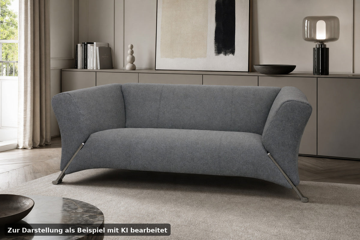 Rolf Benz 322 Club Sofa Dreisitzer Designer Couch Uni-Stoff Grau Neubezug | Rolf Benz - Bild 1
