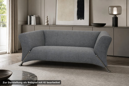 Rolf Benz 322 Club Sofa Dreisitzer Designer Couch Uni-Stoff Grau Neubezug | Rolf Benz - Bild 1