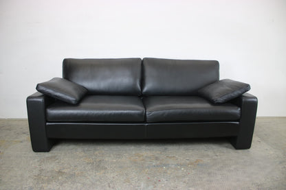 COR Conseta Dreisitzer Couch Designer Echtleder Schwarz Sofa | Cor - Bild 2