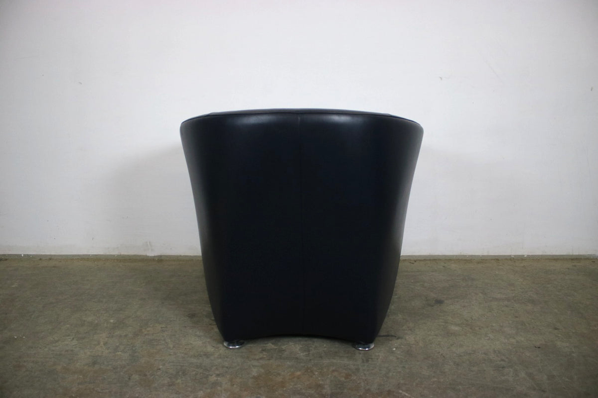 Rolf Benz EGO Sessel Einsitzer Sofa Echtleder Dunkelblau Designer | Rolf Benz - Bild 7