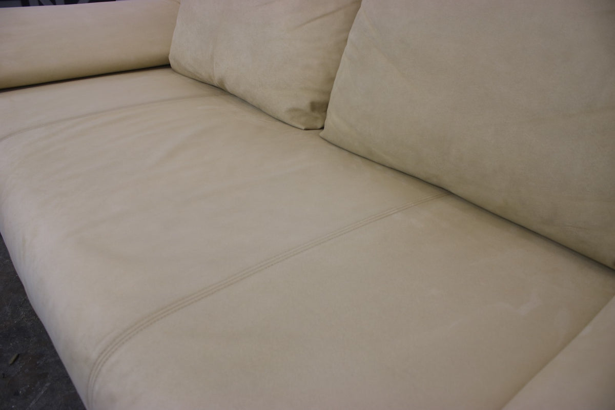 Rolf Benz Modell1600 Couch Gelb Veloursleder Dreisitzer Funktion Sofa | Rolf Benz - Bild 8