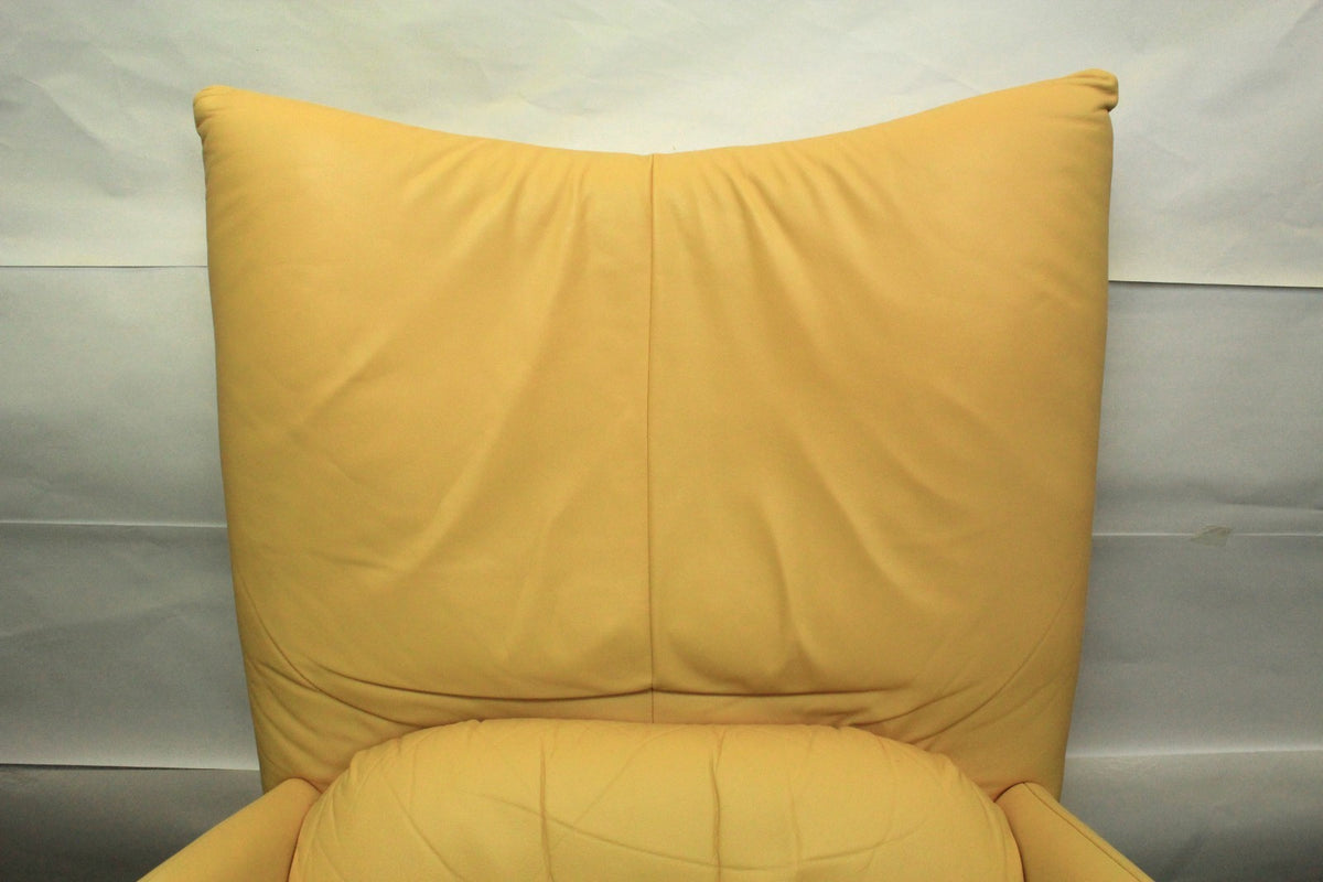 ROLF BENZ BMP | 1-SITZER MIT HOCKER | GELB LEDER | DESIGNER SESSEL | Rolf Benz - Bild 10