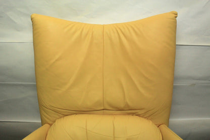 ROLF BENZ BMP | 1-SITZER MIT HOCKER | GELB LEDER | DESIGNER SESSEL | Rolf Benz - Bild 10