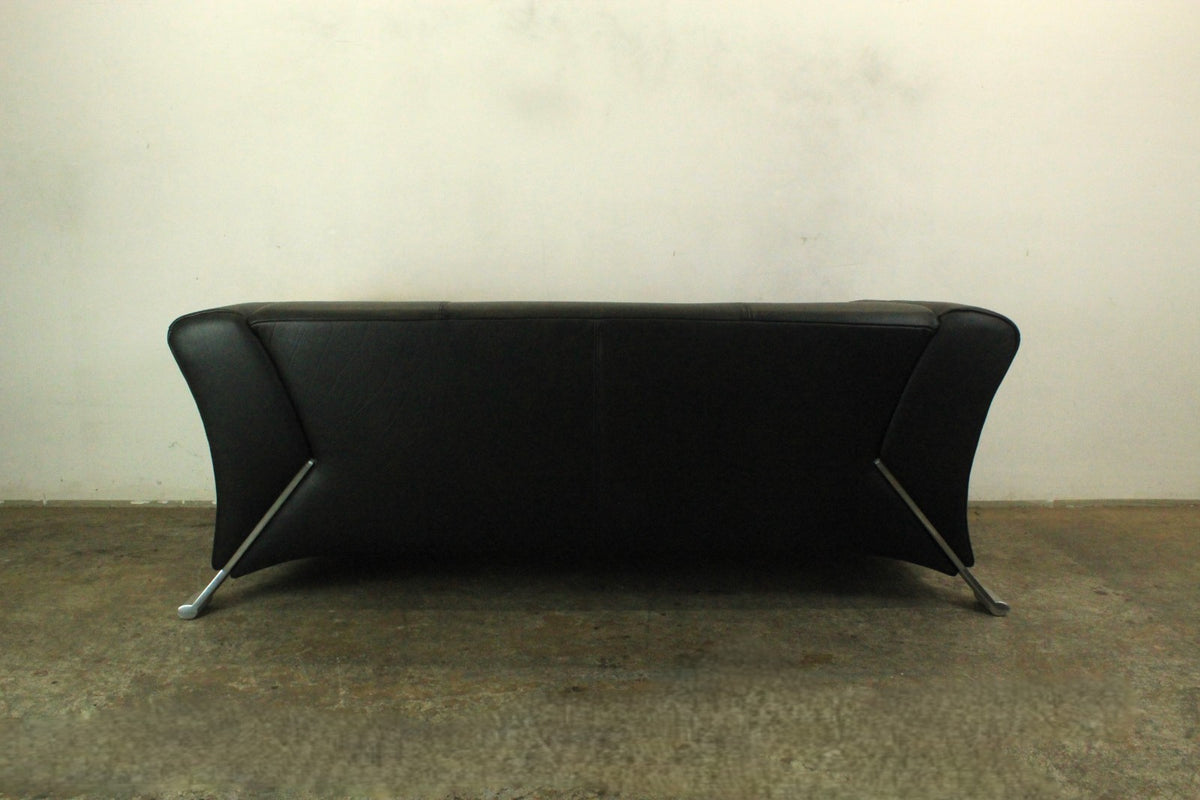 Rolf Benz 322 Club Sofa Zweieinhalbsitzer Designer Couch Echtleder Jet Black | Rolf Benz - Bild 8