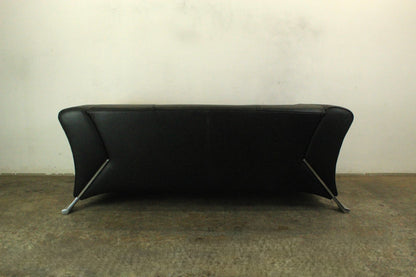 Rolf Benz 322 Club Sofa Zweieinhalbsitzer Designer Couch Echtleder Jet Black | Rolf Benz - Bild 8