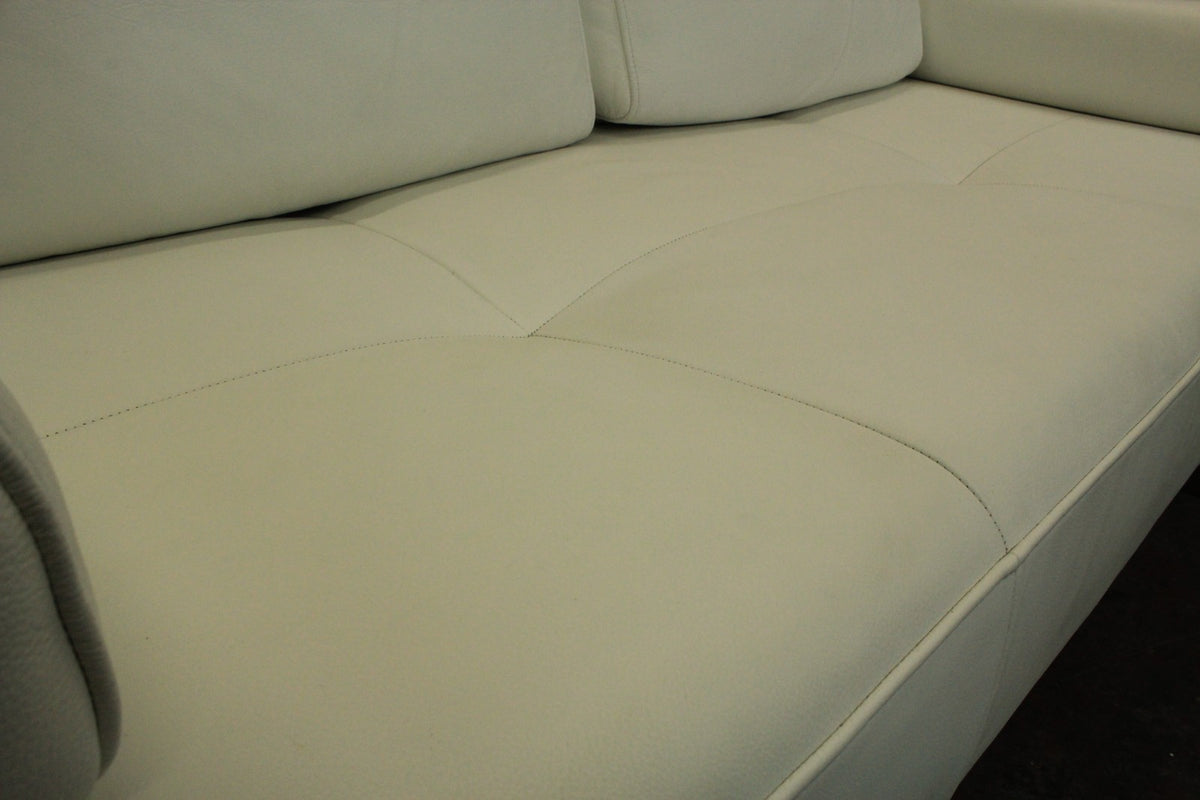 Rolf Benz Dono6100 Couch Liege Zweisitzer Weiß Leder Designer Sofa | Rolf Benz - Bild 6