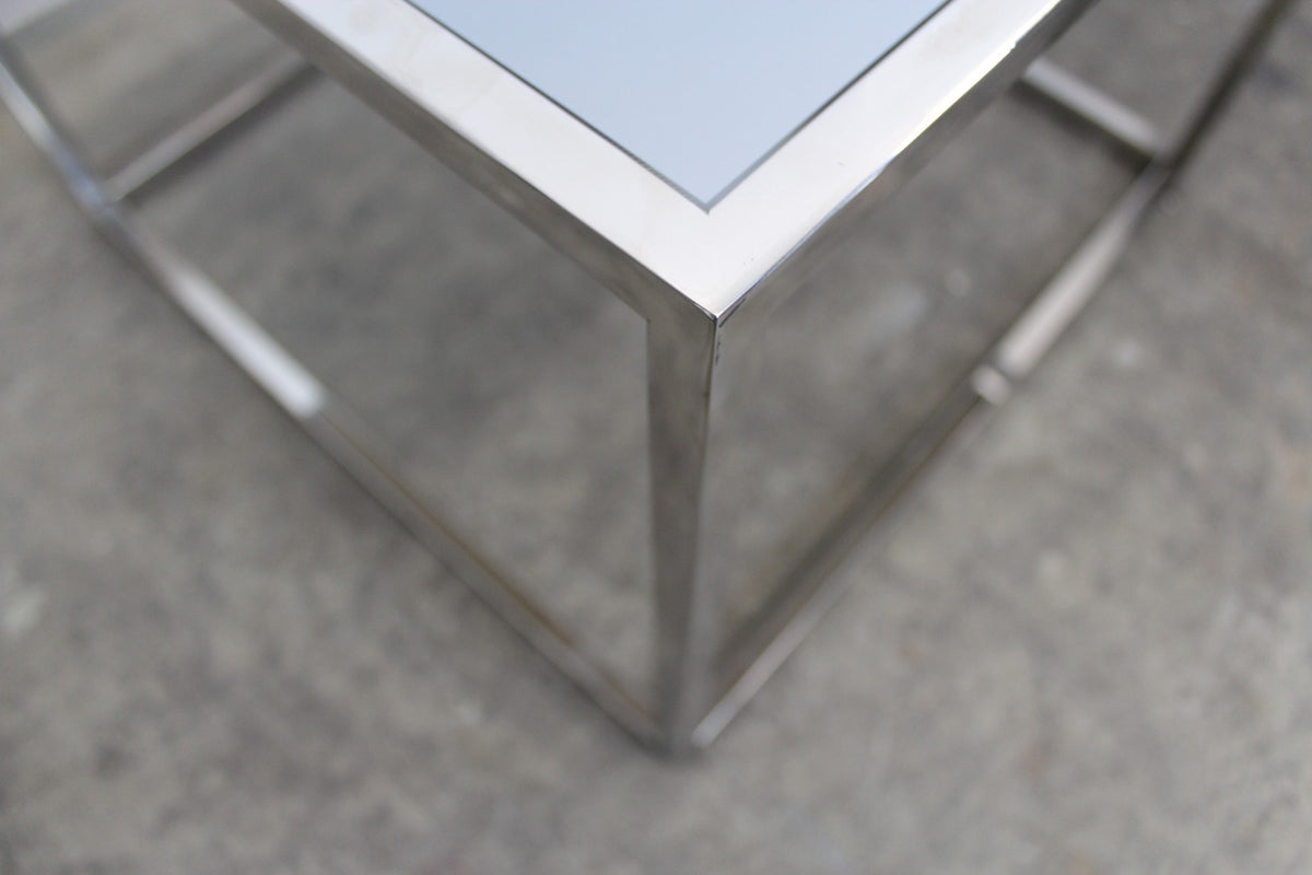 Eleganter Titanium - Glas - Couchtisch Mit 4 Ausziehbaren Spiegeltischen | Handarbeit - Bild 8
