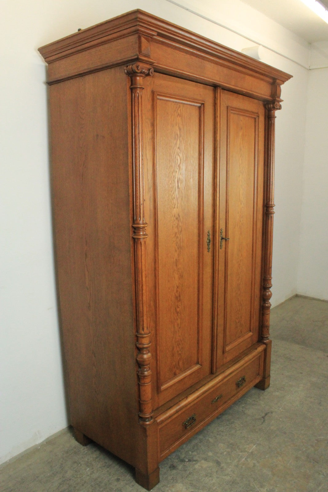 Prächtiger Gründerzeit Eiche Kleider- Dielenschrank Antik um 1880 | GRÜNDERZEIT - Bild 10