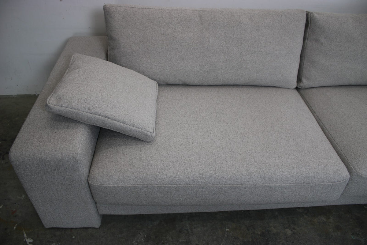 Rolf Benz EGO Couch Viersitzer Stoff Grau Designer Sofa Chromleisten Neubezug | Rolf Benz - Bild 10