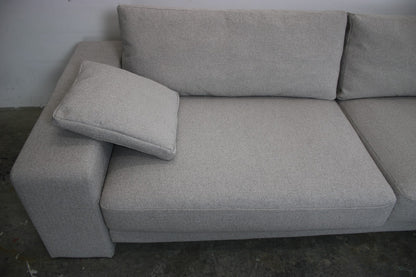 Rolf Benz EGO Couch Viersitzer Stoff Grau Designer Sofa Chromleisten Neubezug | Rolf Benz - Bild 10