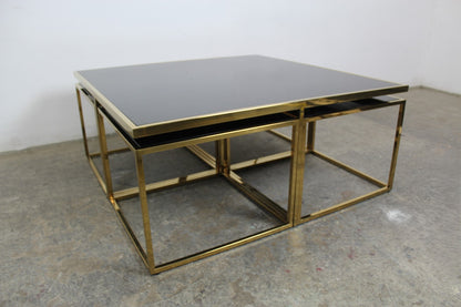 Eleganter Titanium - Glas - Couchtisch Mit 4 Ausziehbaren Besitelltischen | Handarbeit - Bild 4