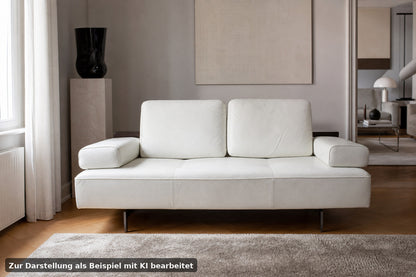 Rolf Benz Dono6100 Couch Liege Zweisitzer Weiß Leder Designer Sofa | Rolf Benz - Bild 1