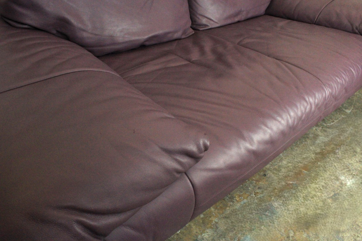 Rolf Benz AK 345 Dunkelviolett Zweisitzer Couch Vintage Designer Sofa | Rolf Benz - Bild 6