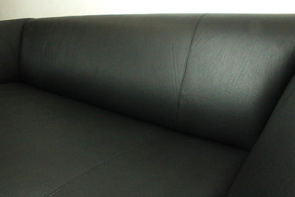 Rolf Benz 322 Club Sofa Dreisitzer Designer Couch Echtleder Jet Black | Rolf Benz - Bild 5