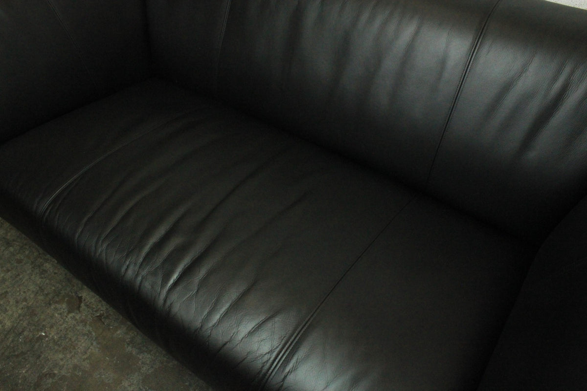 ROLF BENZ 322 | 2,5-SITZER | SCHWARZ LEDER | DESIGNER SOFA | Rolf Benz - Bild 8