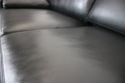 COR Conseta Dreisitzer Couch Designer Echtleder Schwarz Sofa | Cor - Bild 7