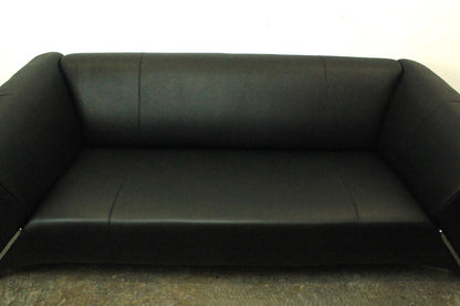 Rolf Benz 322 Club Sofa Dreisitzer Designer Couch Echtleder Jet Black | Rolf Benz - Bild 6