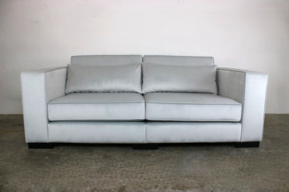 Designer Couch Berlin Handgefertigt Hochwertiges Sofa Creme Stoff Schwere Quali | Handgefertigt - Bild 2