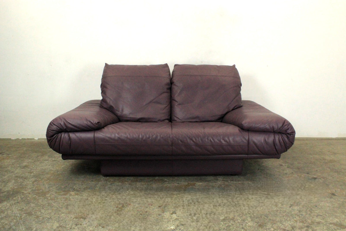 Rolf Benz AK 345 Dunkelviolett Zweisitzer Couch Vintage Designer Sofa | Rolf Benz - Bild 2