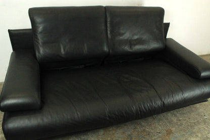 Rolf Benz Modell 6500 Zweisitzer Leder Schwarz Manuelle Funktion Designklassiker | Rolf Benz - Bild 9