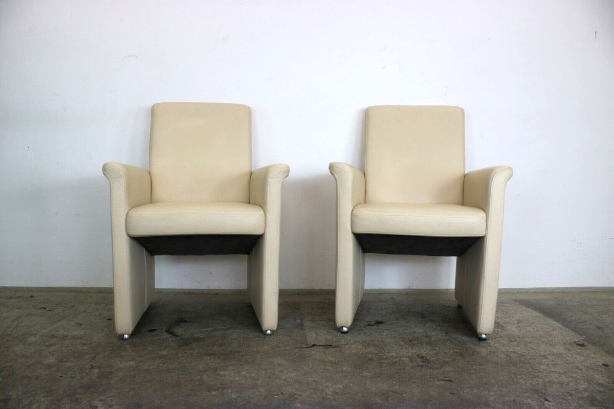 Wunderschöne Designer Sessel von Musterring Echt Leder Beige Funktion | Musterring - Bild 3