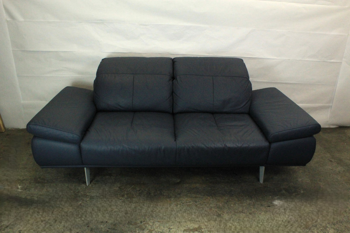 WILLI SCHILLIG LEVI | ELEKTRISCH | 2-SITZER | BLAU LEDER | DESIGNER SOFA | W Schillig - Bild 3